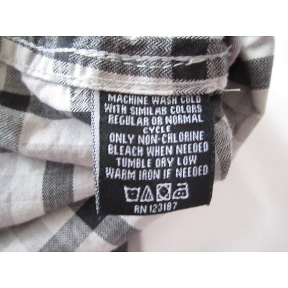 Men Dickies Plaid Button 100% Cotton Long Sleeve Shirt Sz 2XL (MT545) - Picture 7 of 7